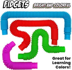 Sensory Pop Tubes - Fine Motor Skills Toy (8 pack)